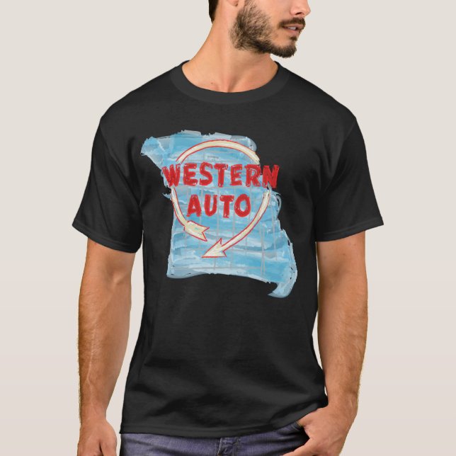 Western automatisk Byggnad T Shirt (Framsida)