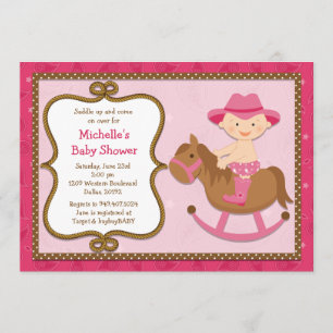 Western baby showerinbjudanCowgirl Inbjudningar