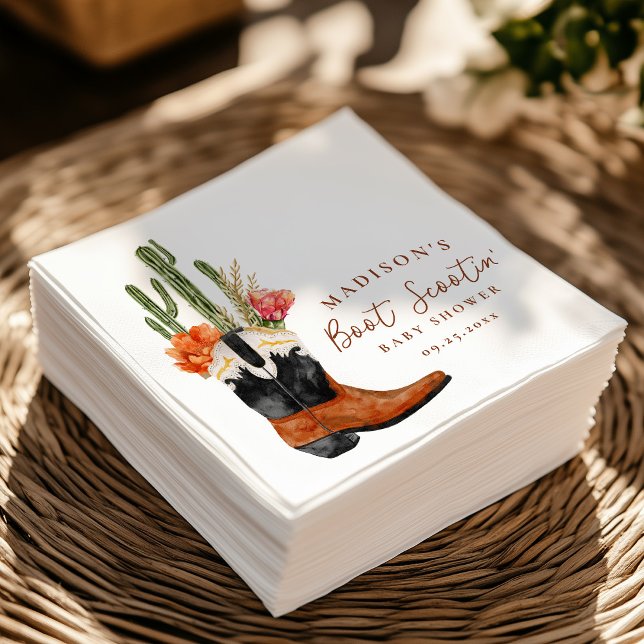 Western babydusch för vattenfärg vid start pappersservett (Skapare uppladdad)