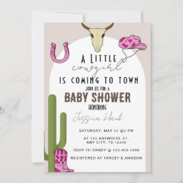 Western babystövel inbjudningar