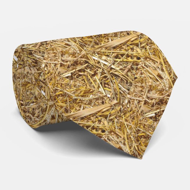 Western Bale of Hay Print Necktie Slips (Rullad)