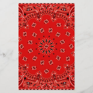 WESTERN Bandana Scarf-utskrift för BQ Red Paisley