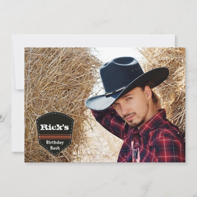 Western Banner Foto Inbjudan (Framsida)