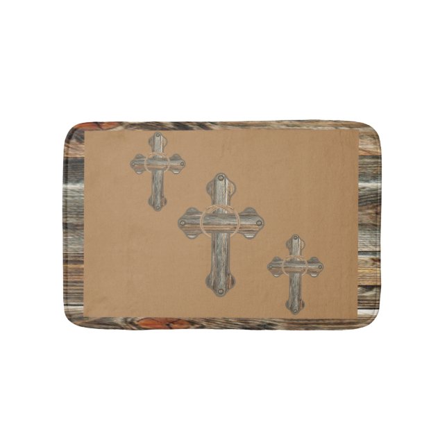 Western Barnwood kor med rep och Conchos Badrumsmatta (Framsidan)