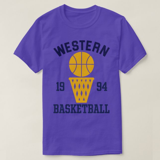 Western basketbollträning, blå Chip, topp 1 T Shirt (Design framsida)