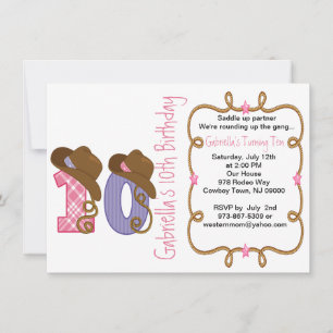 Western Big Ten Girl Birthday-inbjudan Inbjudningar