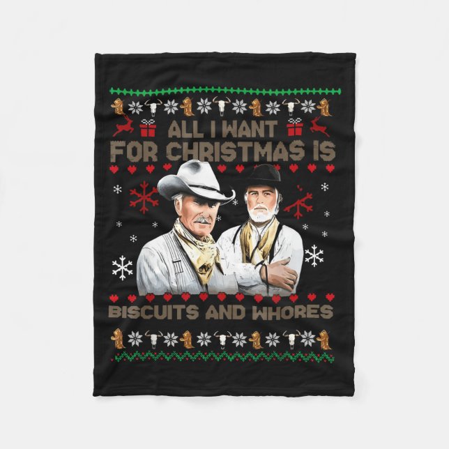 Western Biscuits And S Christmas Quote  Fleecefilt (Framsidan)