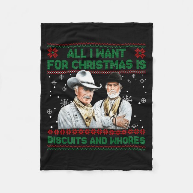 Western Biscuits And S Christmas Quote  Fleecefilt (Framsidan)