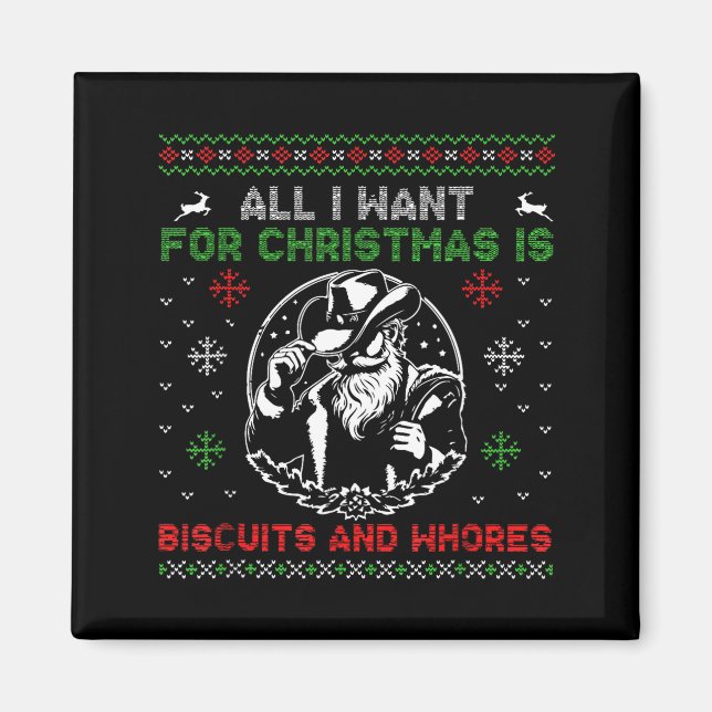 Western Biscuits And S Christmas Quote  Magnet (Framsidan)