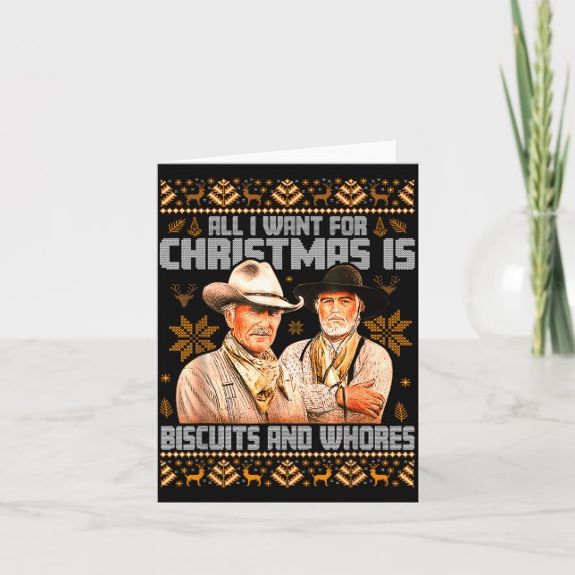 Western Biscuits And S Christmas Ugly  Kort (Framsida)