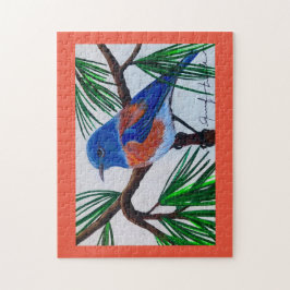 Western blåfågelpuzzel pussel