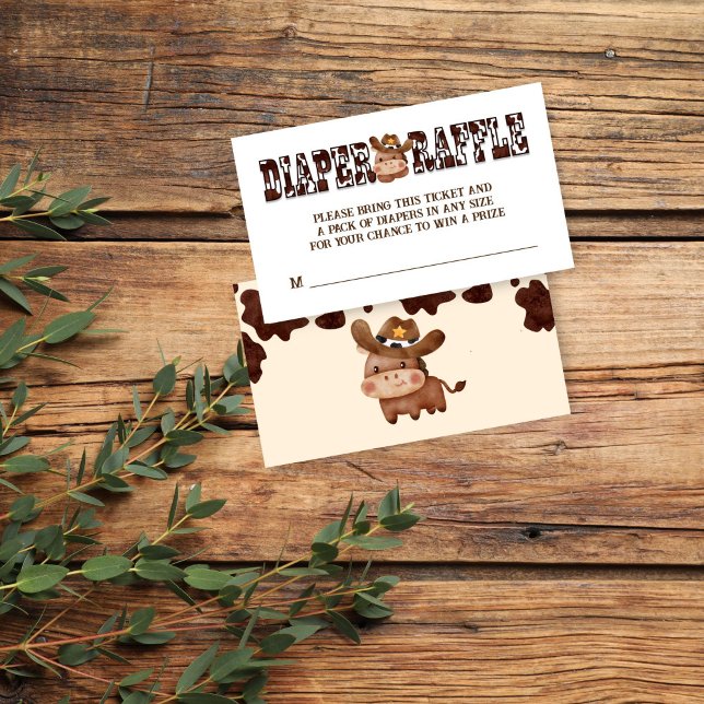 Western blöjraffel för babyarna häst tilläggskort (Cowboy cute baby horse western horses ranch baby shower diaper raffle enclosure card raffle tickets)