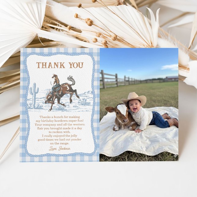 Western Blue Boys Rodeo Cowboy Tack Kort (Skapare uppladdad)