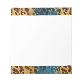 Western Blue Brown Guld Cowhide Anteckningsblock