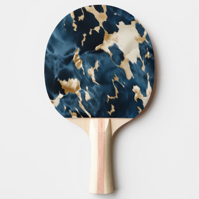 Western Blue Brown Guld Cowhide Pingisracket (Framsidan)