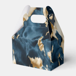 Western Blue Brown Guld Cowhide Presentaskar