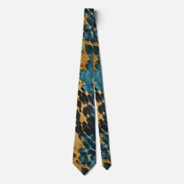 Western Blue Brown Guld Cowhide Slips