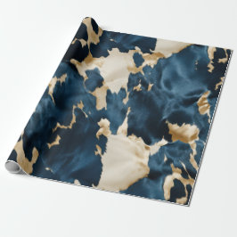 Western Blue Cream Guld Cowboy Cowgirl Cowhide Presentpapper