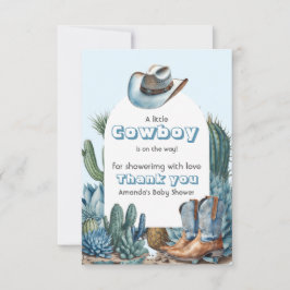 Western Blue Little Cowboy Rodeo Boy Shower Tack Kort