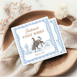 Western Blue Rodeo Birthday Paper Napkin Pappersservett