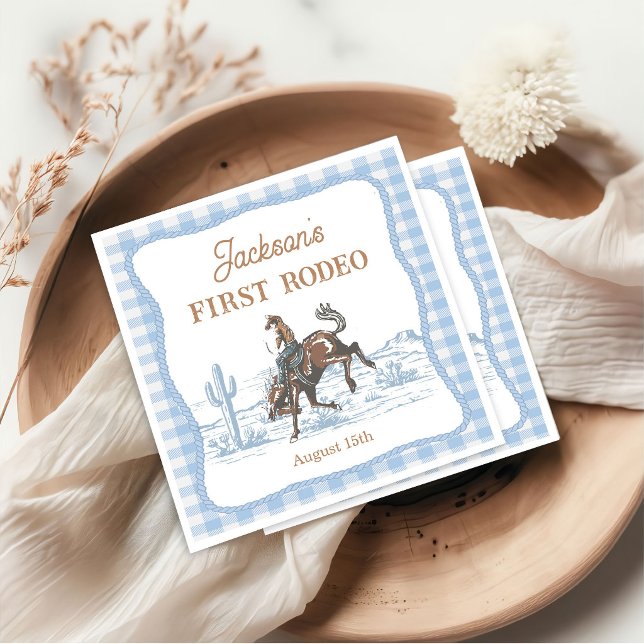 Western Blue Rodeo Birthday Paper Napkin Pappersservett (Skapare uppladdad)