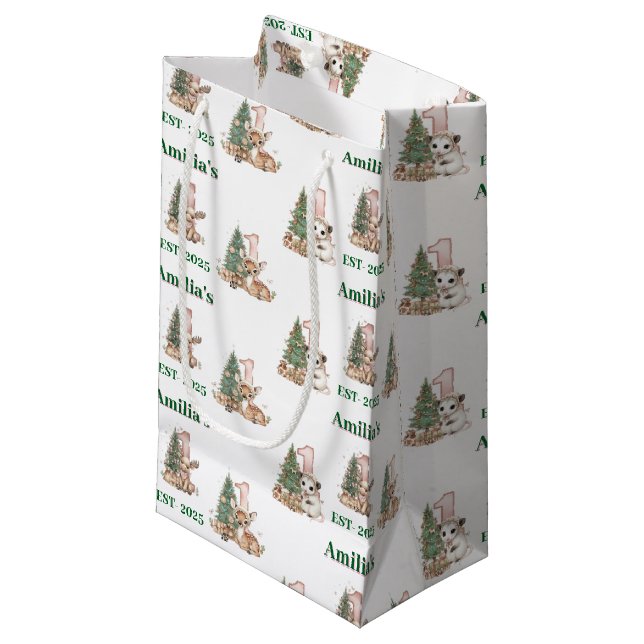 Western Boho Baby Girl First Christmas  (Framsidan Vinklad)