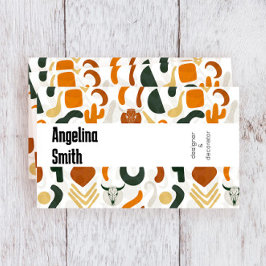 Western boho cowboyökskaka visitkort