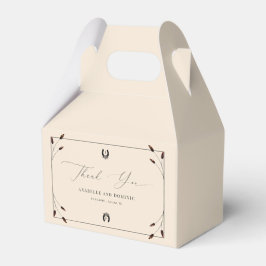 Western Boho Horseshoe Monogram Ranch Farm Bröllop Presentaskar