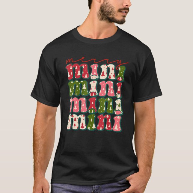 Western Boho Retro Christmas Mimi Mom Mother T Shirt (Framsida)