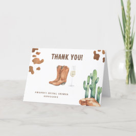 Western Boots & Bubbly Tack bröllopsdusch Kort