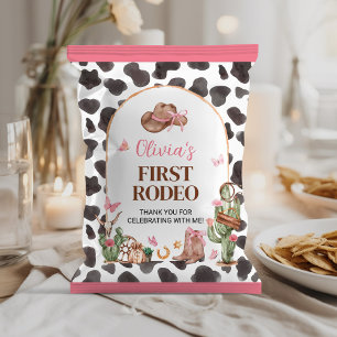 Western Bow Rosa Cowgirl Birthday Chip Bag Wrapper Reklamblad