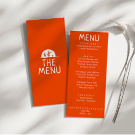 Western bränd Orange Hand plockade Modern Bröllop Meny
