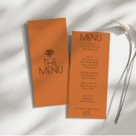 Western bränd Orange - modern modern Bröllop Meny