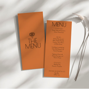 Western bränd Orange - modern modern Bröllop Meny