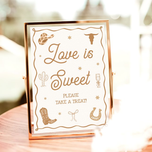 Western Bridal Shower Love is Sweet Favor Poster (Skapare uppladdad)