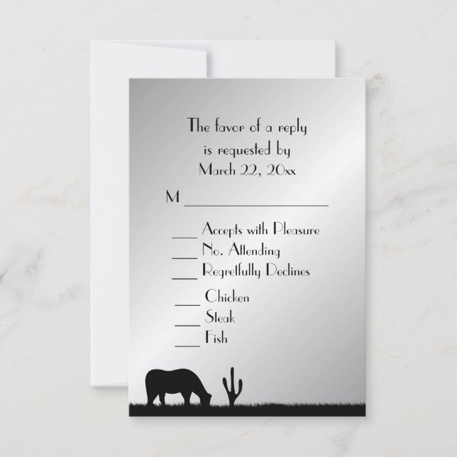 Western Bröllop OSA Kort (Framsida)