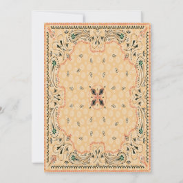 Western bröllopsinbjudan Paisley Mönster Inbjudningar