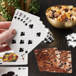 Western Brown Black Cream Cowhide Casinokort