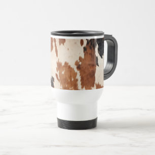 Western Brown Black White Cowhide Resemugg