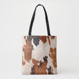 Western Brown Black White Cowhide Tygkasse