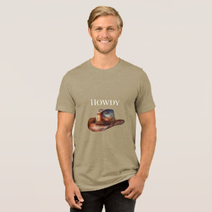 Western Brown Cowboy Hat T Shirt