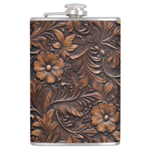 Western Brown Cowgirl Bohemian Blommigt Fickplunta