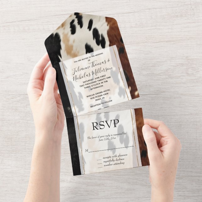 Western Brown Cream Cowhide (Avrivbar del)