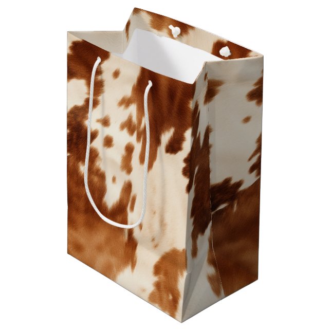 Western Brown Cream Cowhide (Framsidan Vinklad)