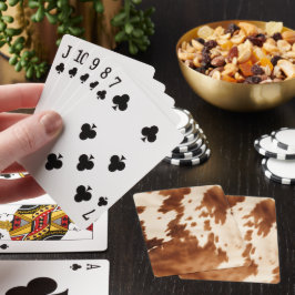 Western Brown Cream Cowhide Casinokort