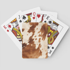 Western Brown Cream Cowhide Casinokort