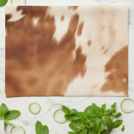 Western Brown Cream Cowhide Kökshandduk