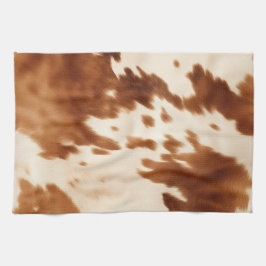 Western Brown Cream Cowhide Kökshandduk