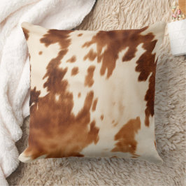 Western Brown Cream Cowhide Kudde