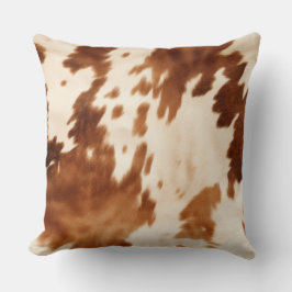 Western Brown Cream Cowhide Kudde